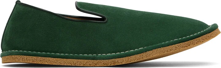 Dries Van Noten Green Slip-On Loafers