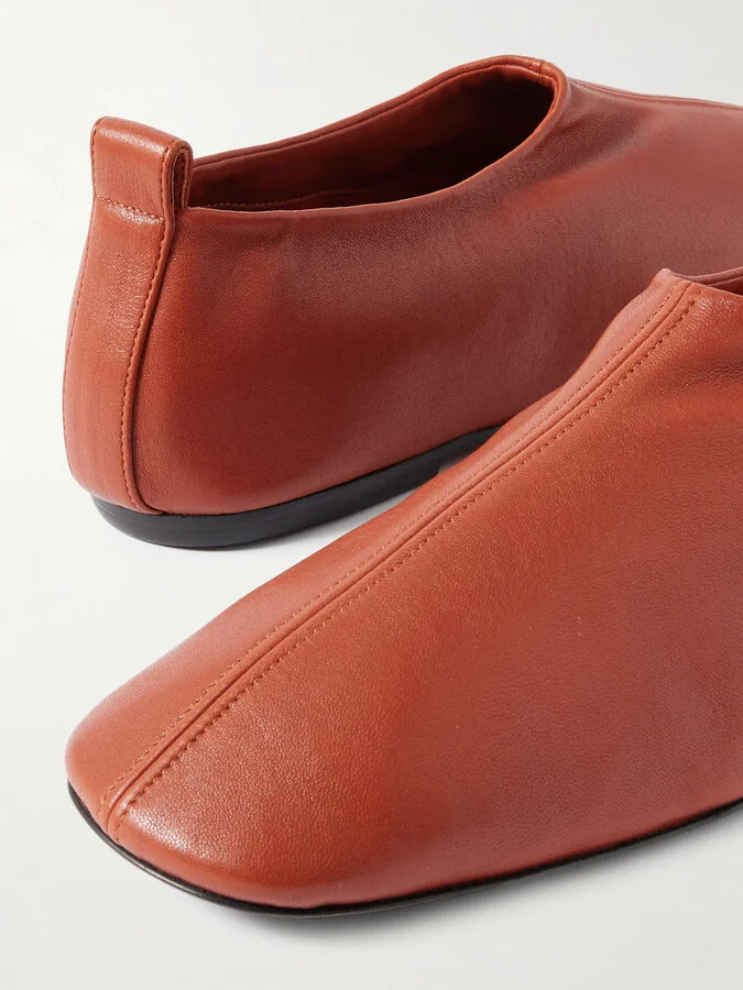 Dries Van Noten - Leather Flats - Red - Image 4
