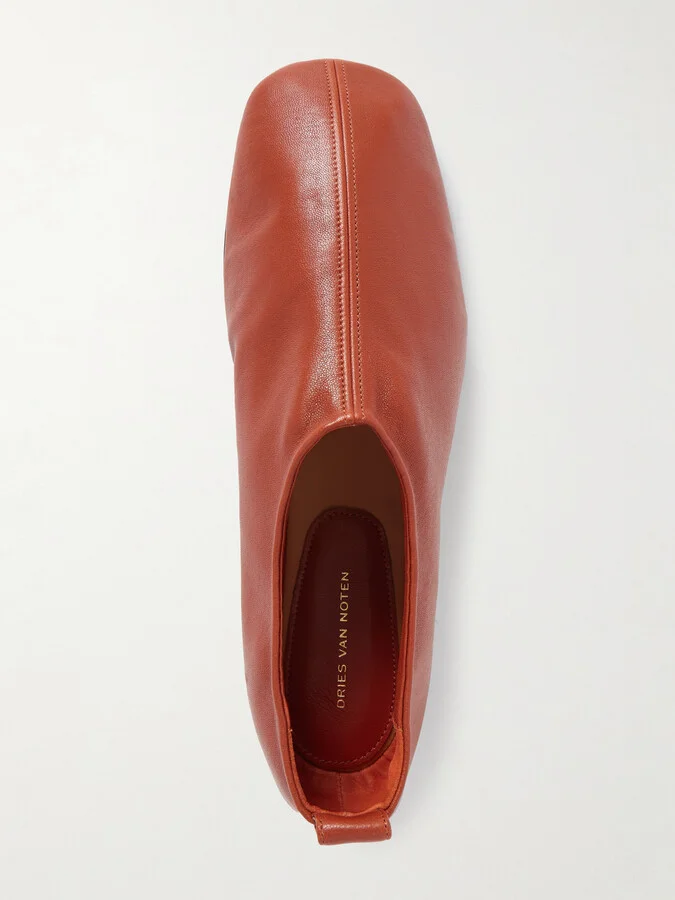 Dries Van Noten - Leather Flats - Red - Image 5