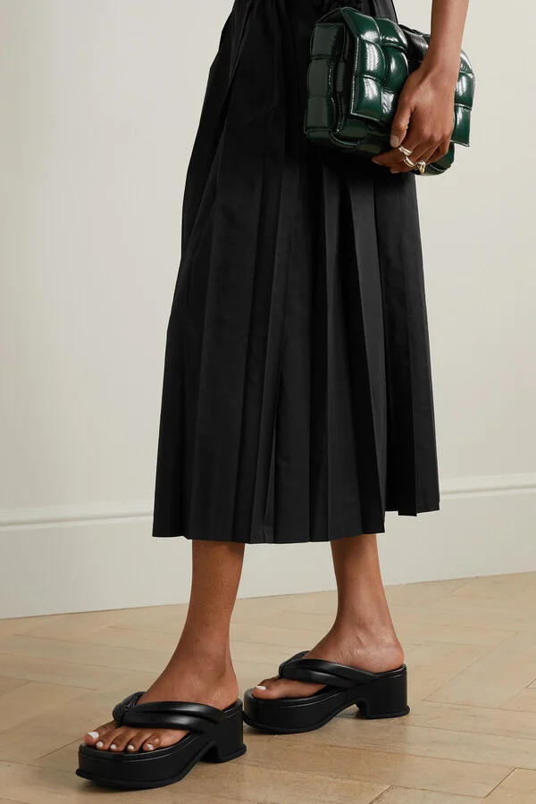 Dries Van Noten - Leather Platform Sandals - Black - Image 2