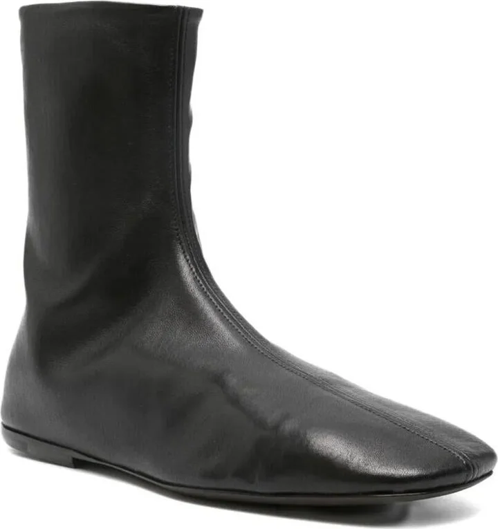 Dries Van Noten Leather Sock Booties Shoes - Image 2