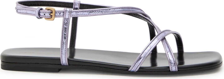 Dries Van Noten Metallic Leather Sandals