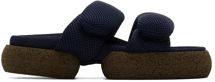 Dries Van Noten Navy Mesh Sandals