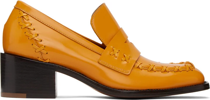 Dries Van Noten Orange Stitch Heels