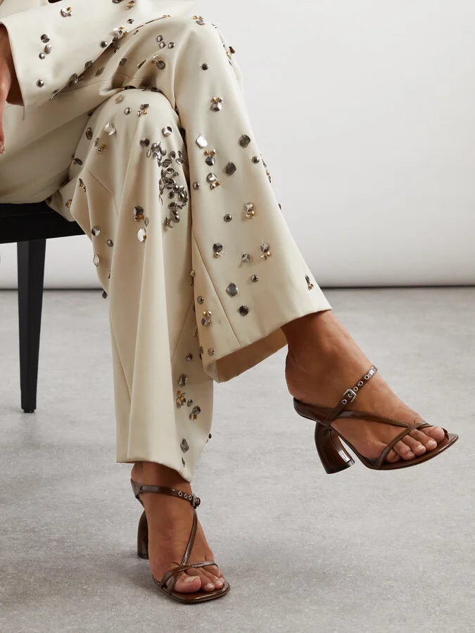 Dries Van Noten - Patent-leather Mules - Brown - Image 2