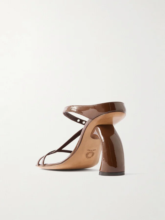 Dries Van Noten - Patent-leather Mules - Brown - Image 3