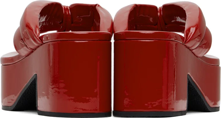 Dries Van Noten Red Platform Sandals - Image 2