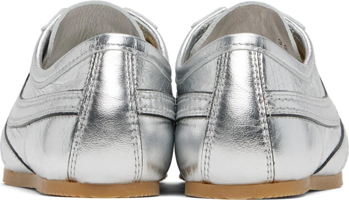 Dries Van Noten Silver Metallic Sneakers - Image 2