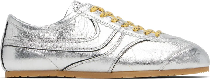 Dries Van Noten Silver Metallic Sneakers