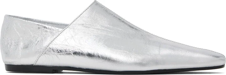 Dries Van Noten Silver Slip On Loafers
