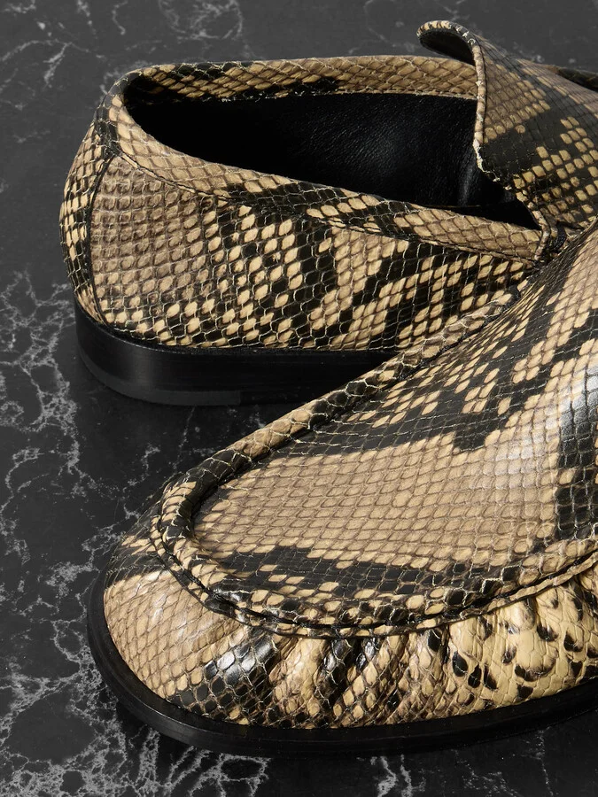 Dries Van Noten - Snake-effect Leather Loafers - Animal print - Image 4