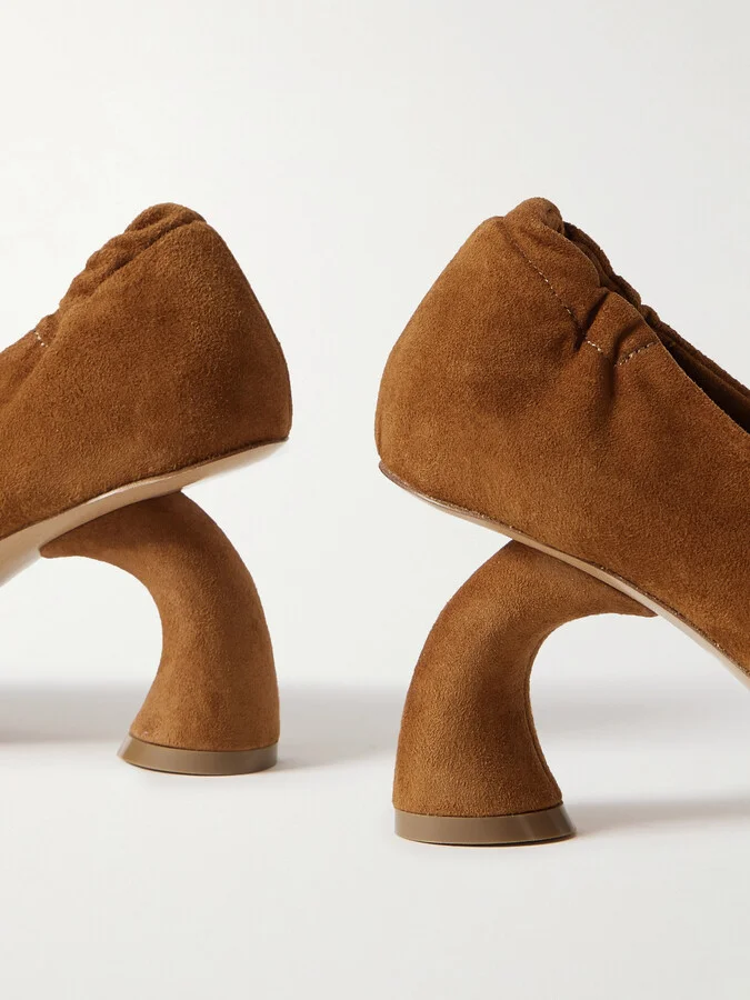Dries Van Noten - Suede Pumps - Brown - Image 4