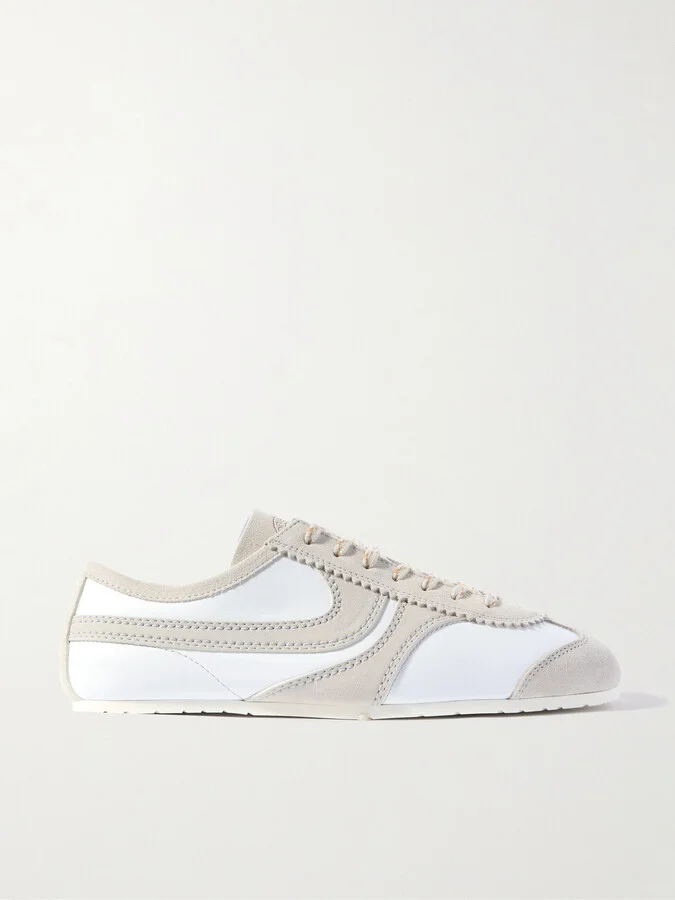 Dries Van Noten - Suede-trimmed Leather Sneakers - White