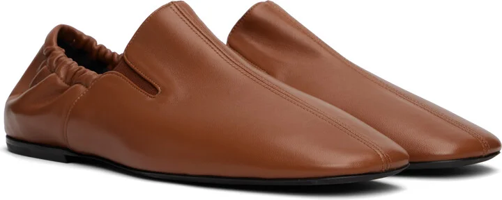 Dries Van Noten Tan Elasticized Loafers - Image 4