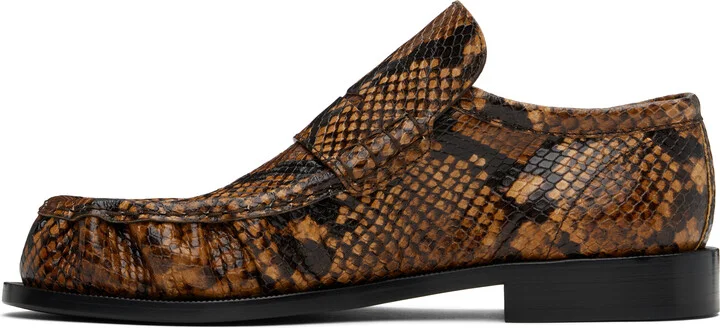 Dries Van Noten Tan Leather Loafers - Image 3