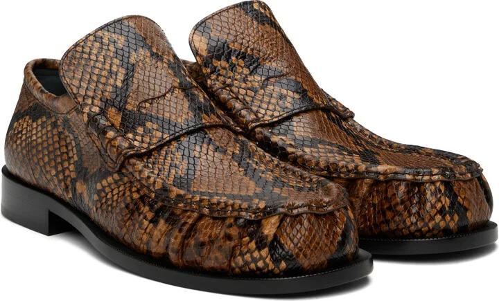 Dries Van Noten Tan Leather Loafers - Image 4