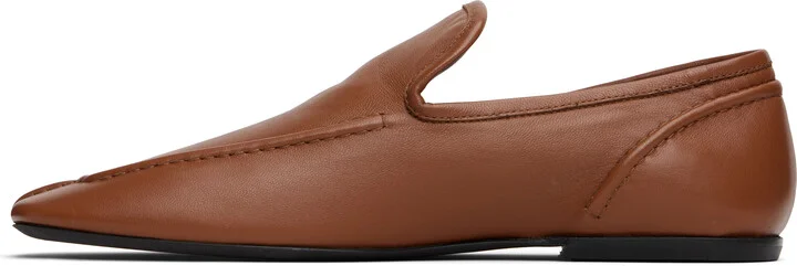 Dries Van Noten Tan Leather Loafers - Image 3