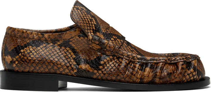Dries Van Noten Tan Leather Loafers