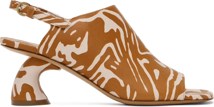 Dries Van Noten Tan Open Toe Heeled Sandals