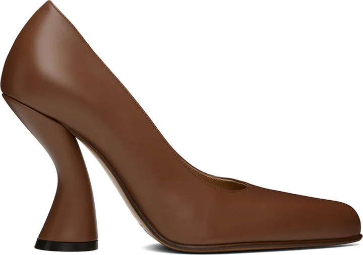 Dries Van Noten Tan Pointed Toe Heels