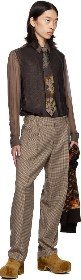 Dries Van Noten Tan Shearling Clogs - Image 5