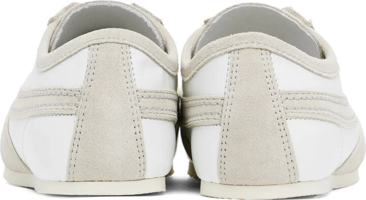 Dries Van Noten Taupe & White Suede Sneakers - Image 2