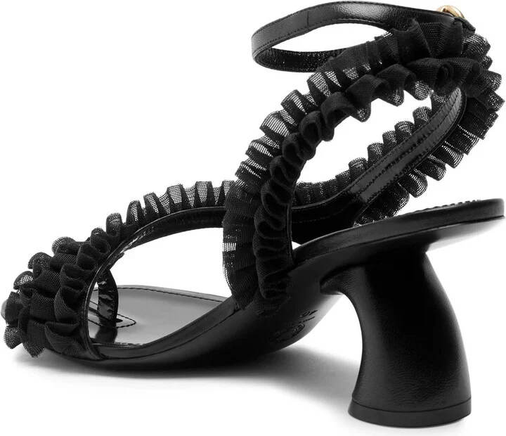 Dries Van Noten Virgo 50 Ruffle-trimmed Leather Sandals - Image 2