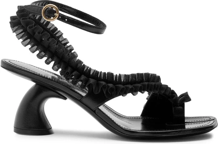 Dries Van Noten Virgo 50 Ruffle-trimmed Leather Sandals