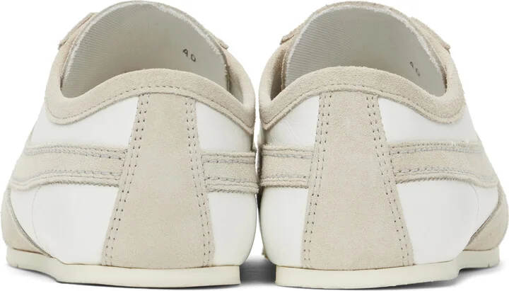 Dries Van Noten White & Beige Suede Sneakers - Image 2
