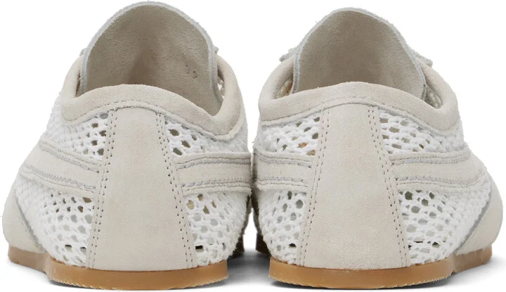 Dries Van Noten White & Beige Suede Sneakers - Image 2