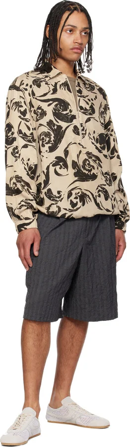 Dries Van Noten White & Beige Suede Sneakers - Image 5