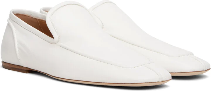 Dries Van Noten White Leather Loafers - Image 4
