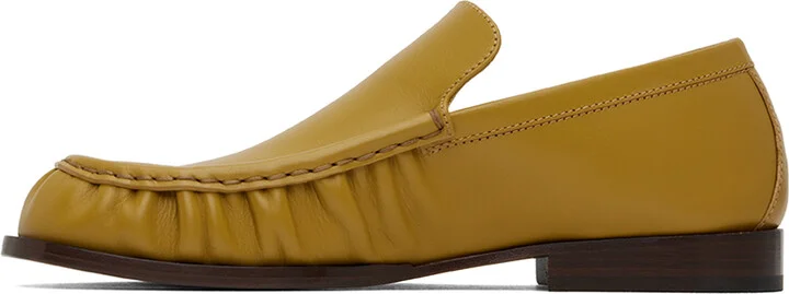 Dries Van Noten Yellow Leather Loafers - Image 3