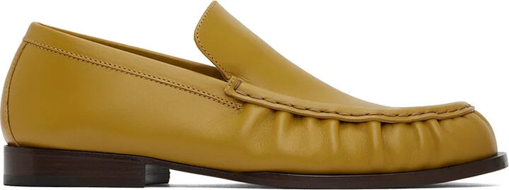 Dries Van Noten Yellow Leather Loafers