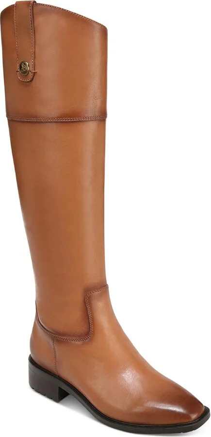 Drina Womens Leather Riding Knee-High Boots