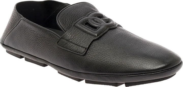 'driver' Black Loafers With Dg Logo In Leather Man - Image 2