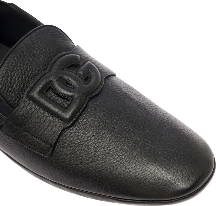 'driver' Black Loafers With Dg Logo In Leather Man - Image 4