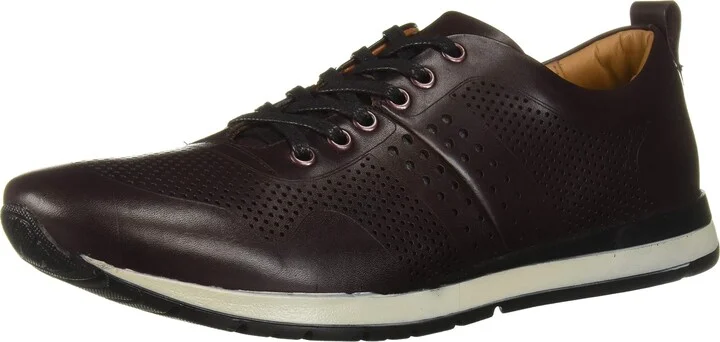 Driver Club USA Men's Leather Fashion Trainer Perf Detail Sneaker Oxford