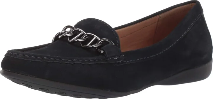 Driver Club USA Women's Genuine Leather Chain Detail Driving Loafer