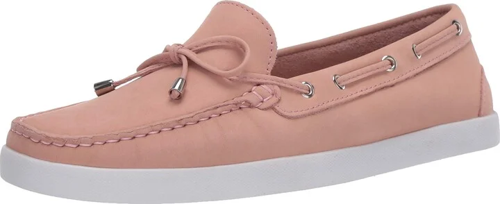 Driver Club USA Women's Leather Made in Brazil Boat Shoe with Tiebow Detail