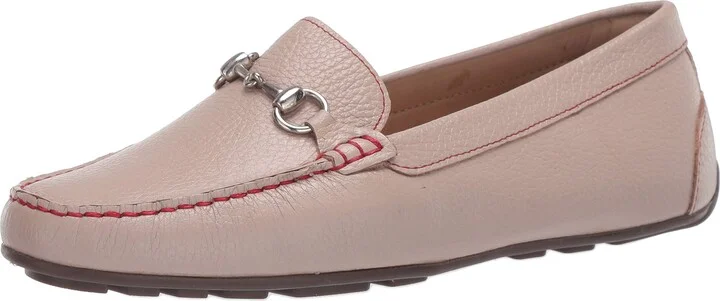 Driver Club USA Women's Leather Made in Brazil Luxury Driving Loafer with Bit Buckle