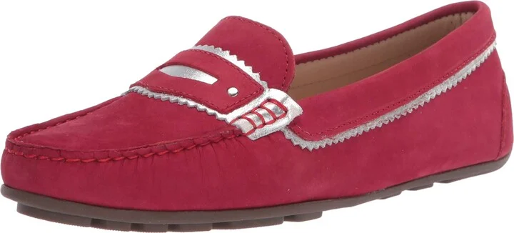 Driver Club USA Women's Leather Made in Brazil Luxury Jagged Penny Driving Style Loafer