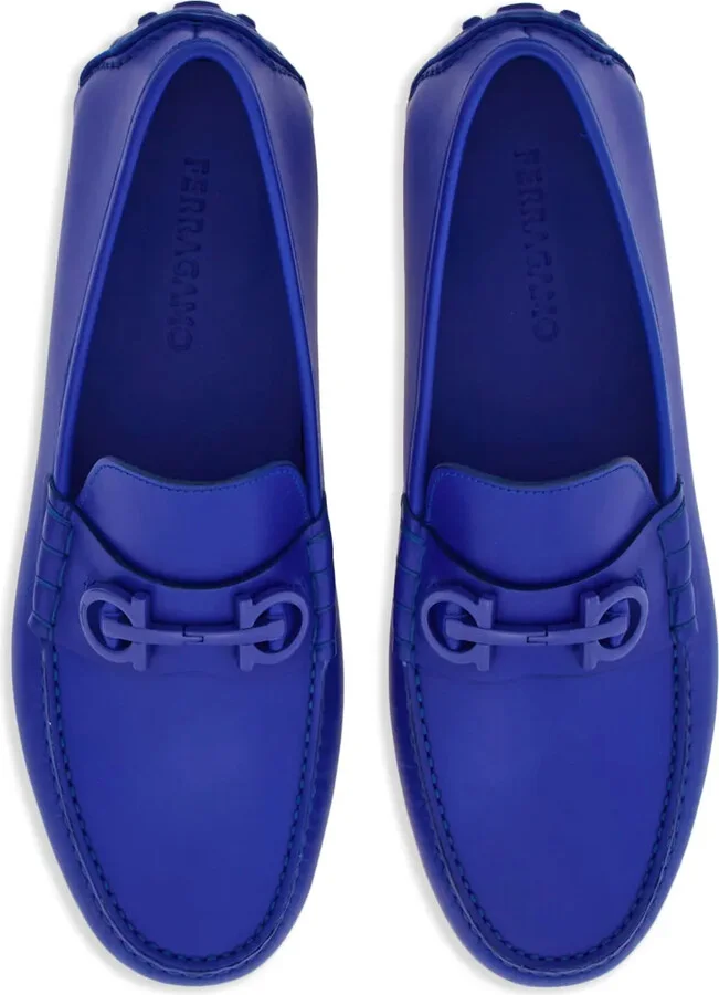 Driver Gancini-plaque leather loafers - Image 4
