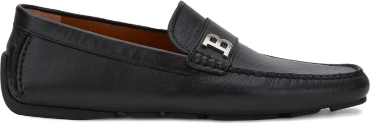 Driver leather B-detail loafers