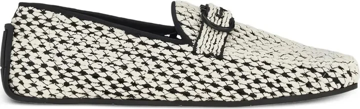 Driver woven buckle loafers