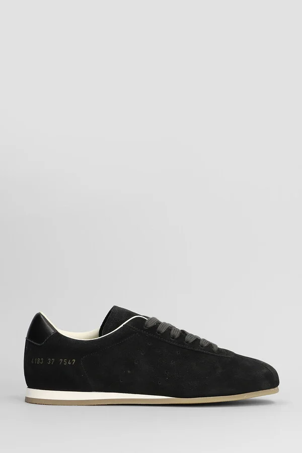 Driving Shoe Sneakers In Black Suede