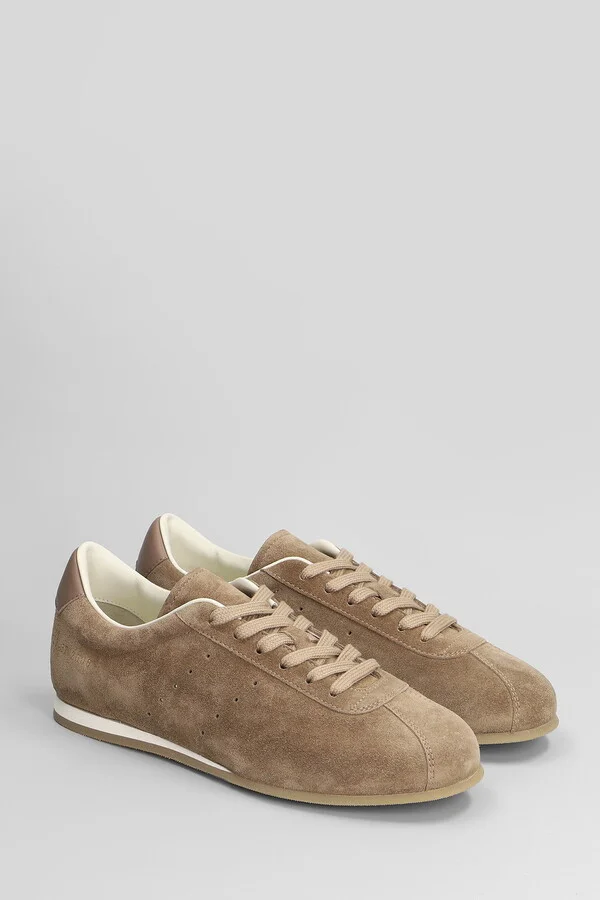 Driving Shoe Sneakers In Taupe Suede - Image 2