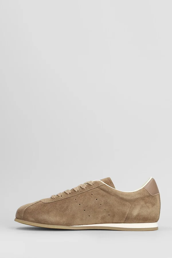 Driving Shoe Sneakers In Taupe Suede - Image 3
