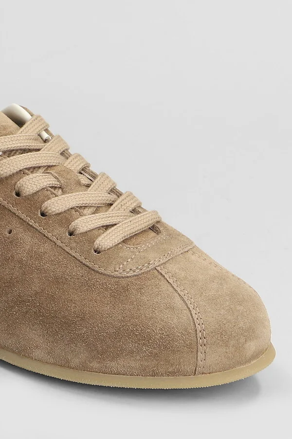 Driving Shoe Sneakers In Taupe Suede - Image 5