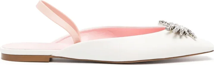 Drizella crystal-embellished ballerina shoes
